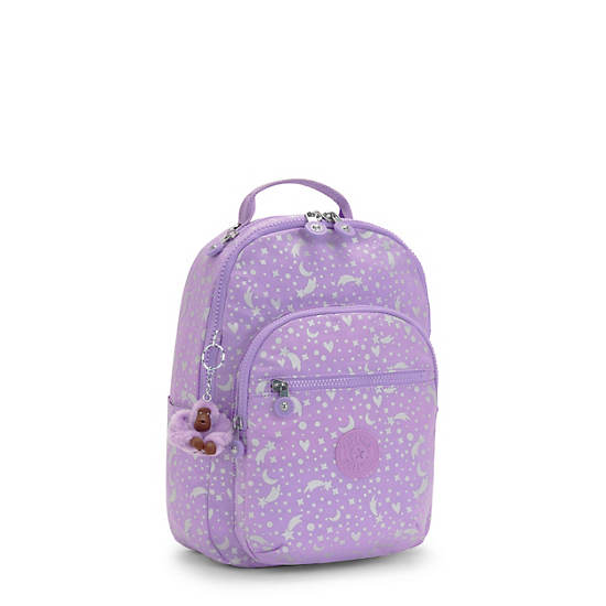 Kipling Seoul Small Printed Tablet Rygsække Lilla | DK 1613VR